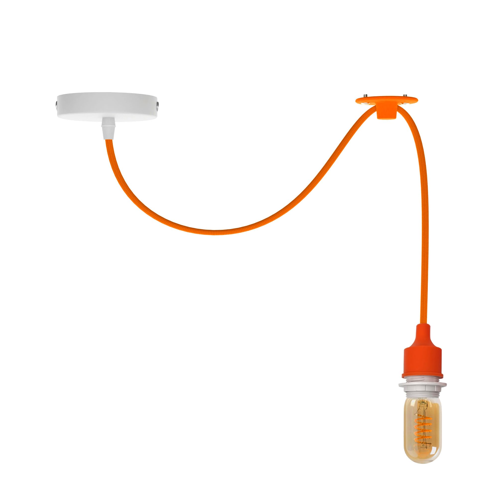 LEDSone Spider Pendant Light Fixture with Adjustable Cable E27 Socket Modern Industrial Orange Ceiling Lamp – Ideal for Dining Room, Hall, Café, Restaurant, Bar