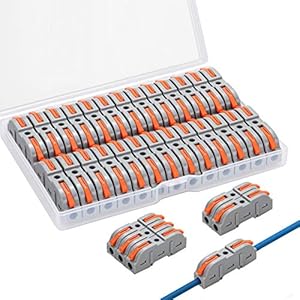 Morsetti Elettrici, Connettori Elettrici a Bilaterale con Leva, Connettori a Filo Compatto, Combinazione Libera, 26 Pezzi