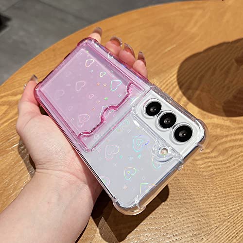 Coque Samsung Galaxy S23 avec porte-carte dégradé rose