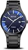 Bering Herren Solar Uhr | Armbanduhr 39 mm Titangehäuse und Zifferblatt | Titanband mit Titanelementen | 10 ATM | 15239