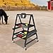 Heavy Duty Tool Cart with Lockable Wheels 20 lbs per Shelf Rolling Utility Cart 2 Tier Service Cart for Workshop, Stable, Garage Organization