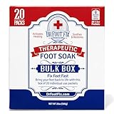 Dr Foot Fix Therapeutic Foot Soak. Organic Tea Tree, Peppermint & Birch Oil. Helps Soak Toenail Fungus, Athletes Foot & Stubborn Foot Odor - Soothes Feet - Tingles for Hours (20 Pack Retail Box)