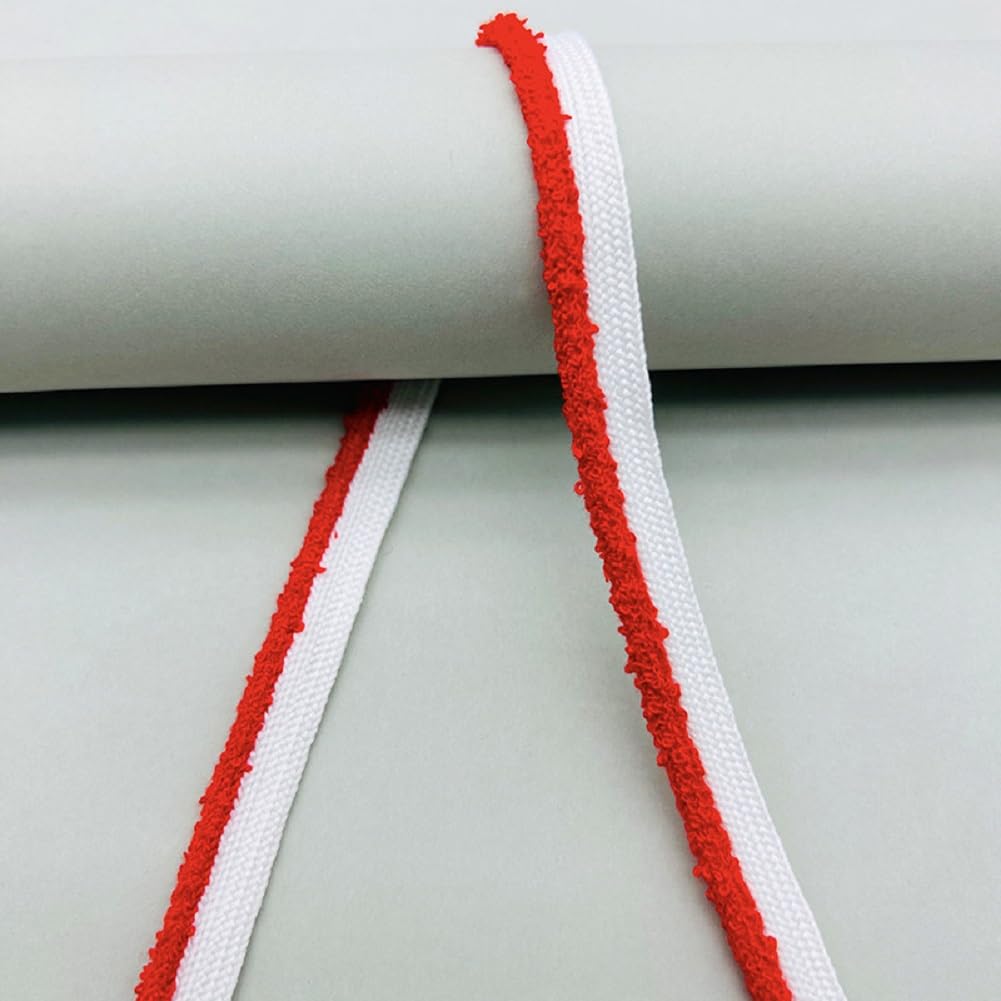 Yalulu 20 Yards Plush Piping Trim, Furry Piping Cord, Insert Piping Cord for Sewing, Upholstery Piping Trimming for Apparel Sewing (Red)