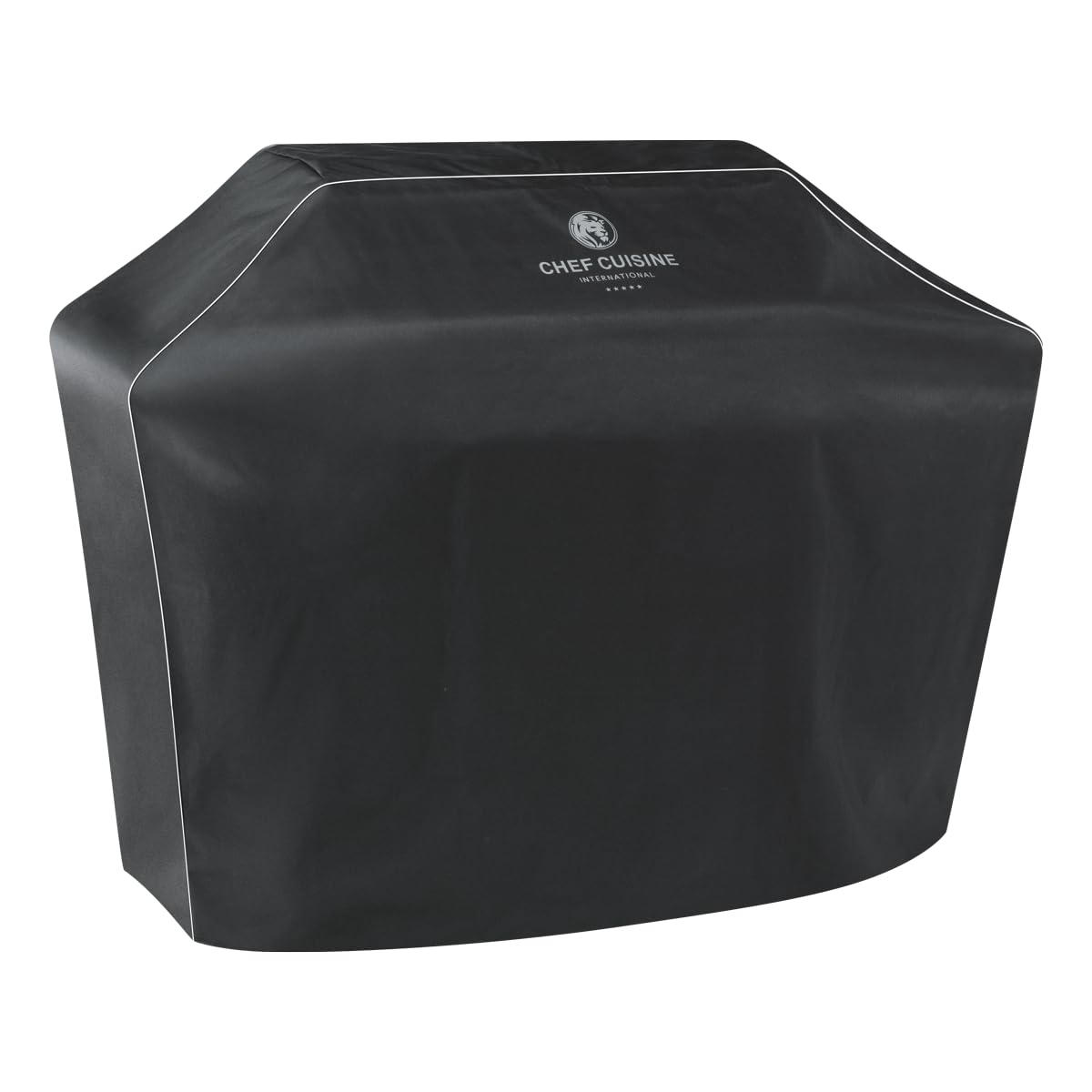 Chef Cuisine BBQ Grill-Abdeckung XL – Gasgrill Abdeckung wetterfest, Grill Abdeckhaube aus Oxford-Gewebe, wasserfeste und UV-beständige Grillabdeckung mit Einstellbarer Weite, 145x116x56 cm, schwarz