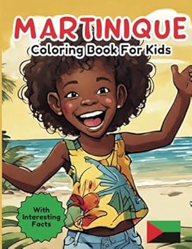 Paperback Martinique Coloring Book For Kids: With Interesting Facts Book