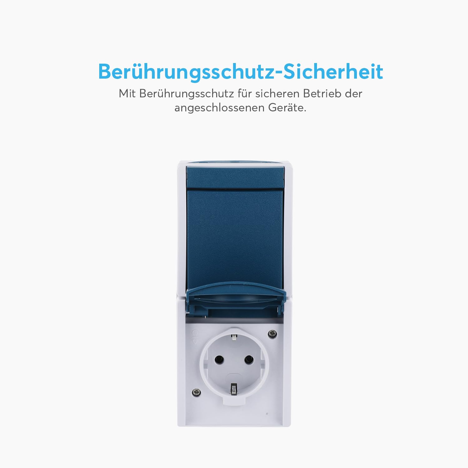 Busch-Jaeger 2601/6/20 EW-53 Ocean IP44 AP Schalter/Steckdosen Kombination (Packung mit 2)