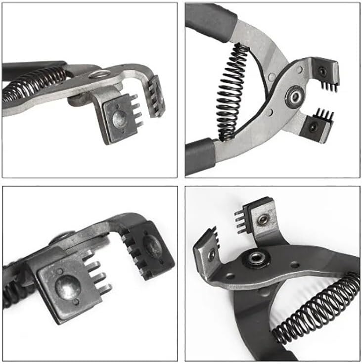 -Leather Stitching Hole Punch Plier Clamp Cutter Hoggard Diamond Cut Punch Leather Punch Tool 4Mm Pitch 4 Prong - (Color: 4 teeth)