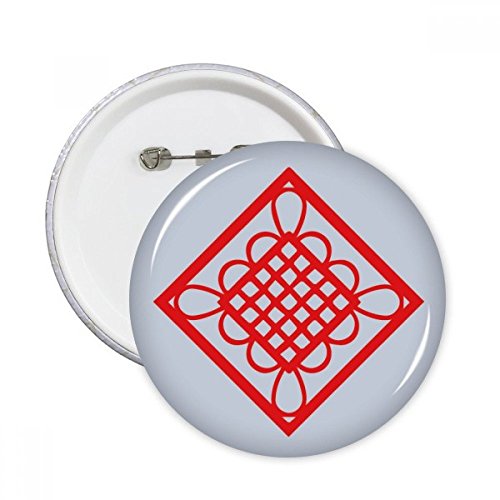 Badge diamant rouge noeud chinois pour personnaliser vos vestes