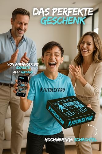 Trainingsmatte mit App – enthält Videos mit progressiven Routinen für Kinder, die die Technik, Beweglichkeit und Ballkontrolle verbessern, Tragetasche und personalisierte Box