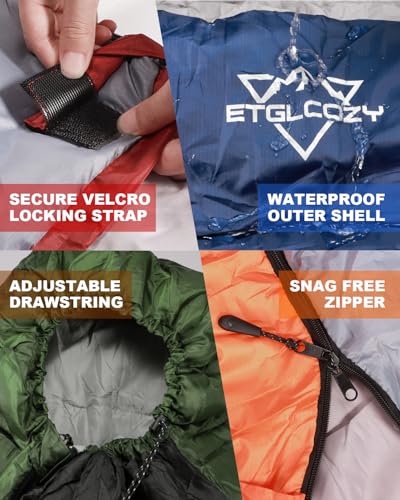ETGLCOZY Schlafsack für Jugendliche und Erwachsene, Leicht, Tragbar – Ansicht 5