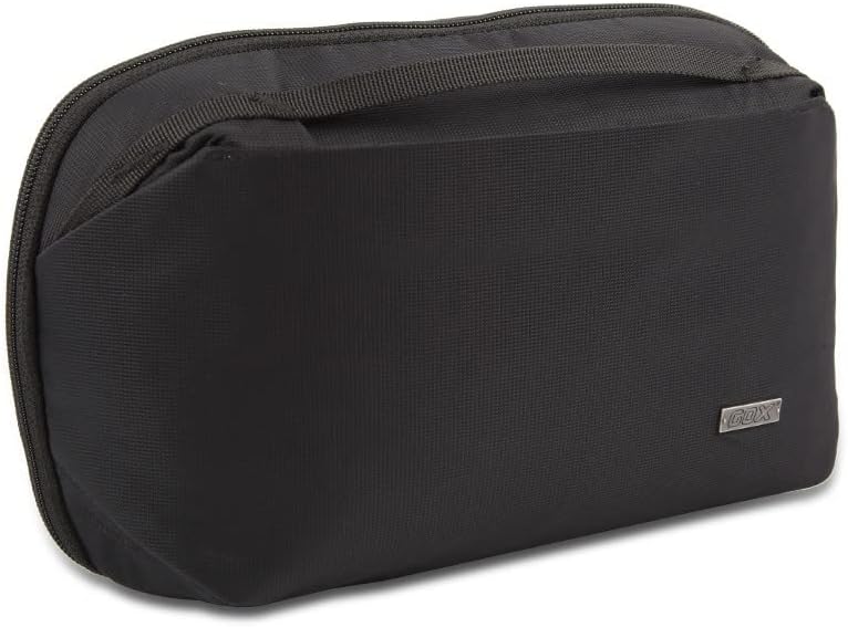 GOX Mens Toiletry Bag, Dry Wet Separate Travel Bag, Dopp Kit Case For Travel, Small Hanging Cosmetics Organizer Pouch (Black)