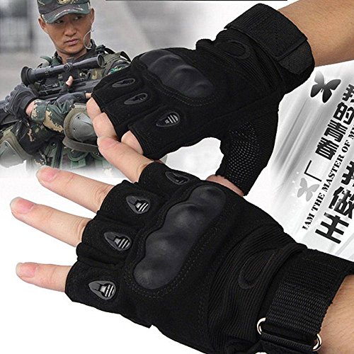 Luva Tática Meio Dedo Oakley Preta P/ Moto Bike Militar