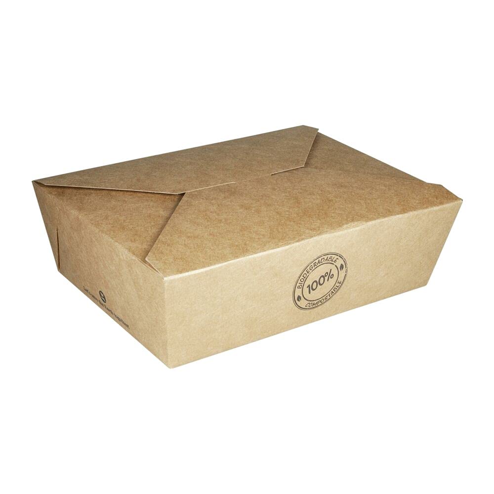 125 Take-Away Boxen Menüboxen ToGo aus Karton 17.2x14x6.4cm