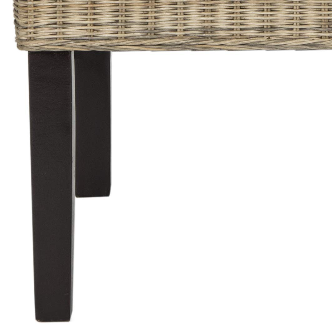 Home Collection Arjun - Silla de comedor de mimbre gris de 18.0 in 7