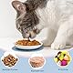 ELIAUK Futternapf Katze 6 Stück Keramik-Katzenfutterschalen Katzenfutternäpfe, Kätzchen-Futternäpfe für kleine Haustiere mit Rutschfester Matte fressnapf Katze, spülmaschinenfest