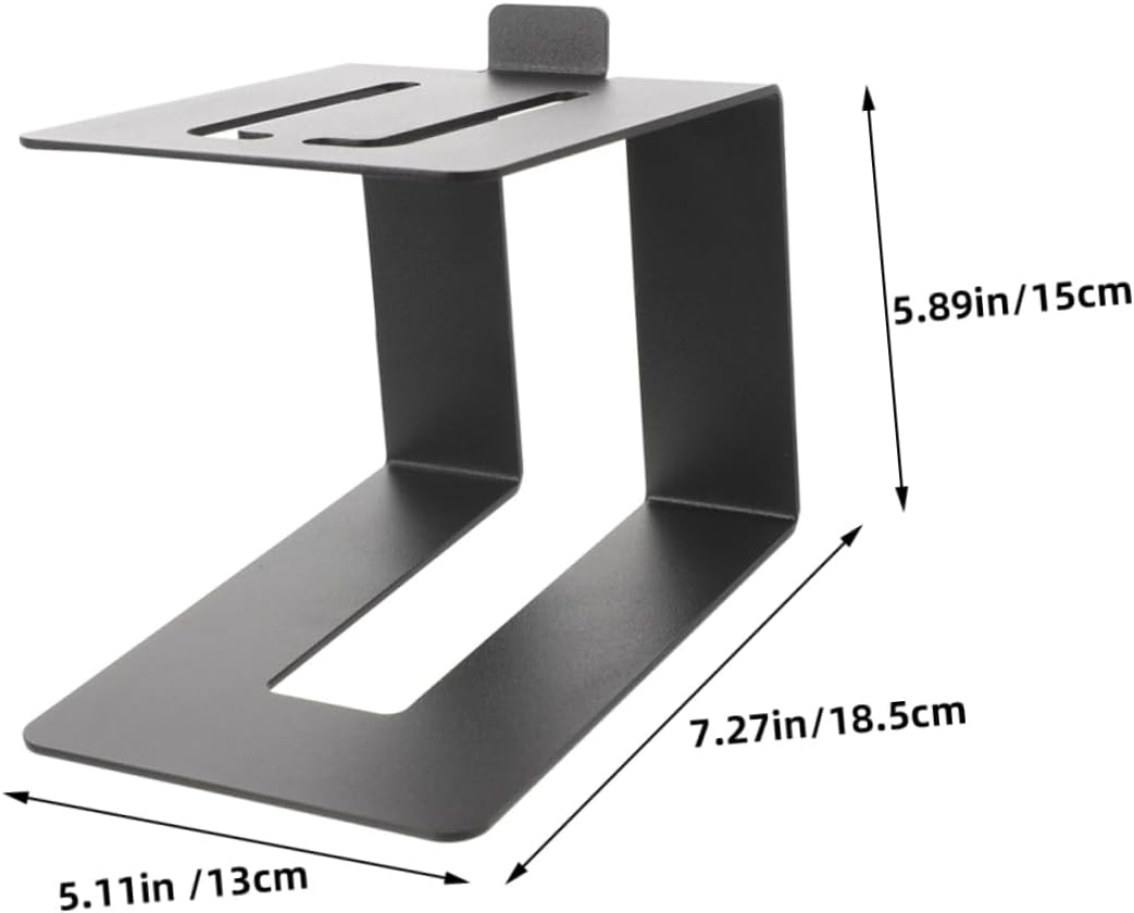Vaguelly 2pcs Black Desktop Speaker Stands for Computer and Monitor Adjustable Height Holder for Bookshelf Speakers and External Audio Systems