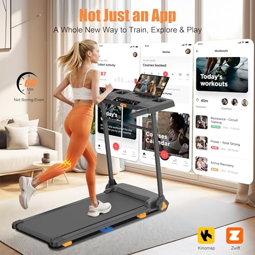 Image of BARWING Foldable Incline Walking Pad 3.0 /3.5 HP Treadmills for Home, 7.5 /8.5 MPH Under Desk Treadmill with Handles, Foldable Treadmill with Quiet Brushless, 330 LBS Weight Capacity