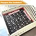 Dog Playpen Bottom Pad Fits for 36 Inch 4 Panels Exercise Pet Playpen, Dog Crate Pad Puppy Playpen Pad, Hoop and Loop Design (Note: Playpen Not Included). -Black