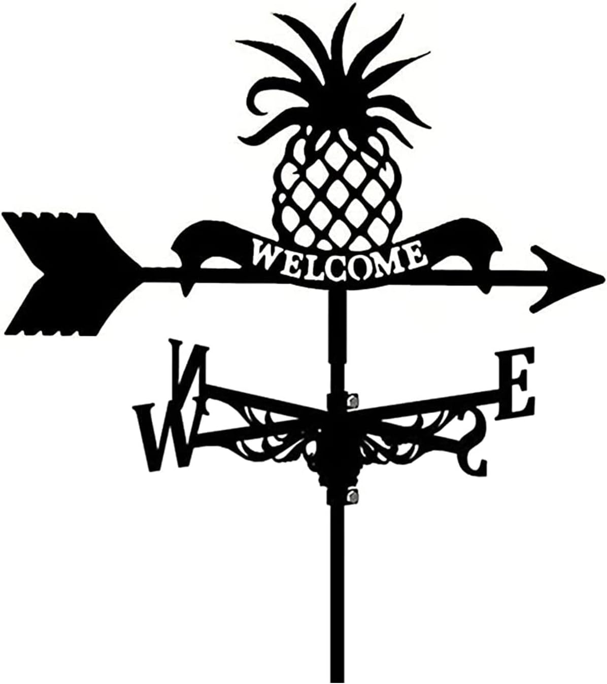 COAECJ Weathervane for Roof Fruit Decorative Weathervane, Metal Silhouette Weathervane, and Durable - Pineapple Weather Vane