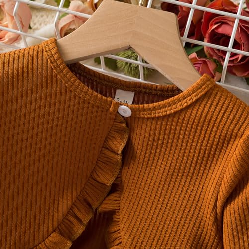 HNXDYY Toddler Girl Sleeveless Dress and Cardigan Set3