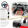 Steering Wheel Lock Seat Belt Lock,Universal Car Locks Fit Most Vehicles,Sturdy Lock for Cars SUV Van Golf Cart Truck Security Products with 2 Keys(Red) #1
