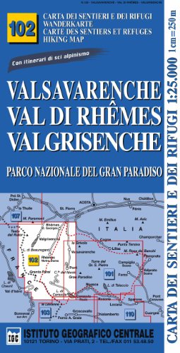 Carta n. 102 Valsavarenche, val di Rhemes