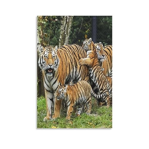 Art print poster tigre abstrait sur toile de haute definition de 60x90cm
