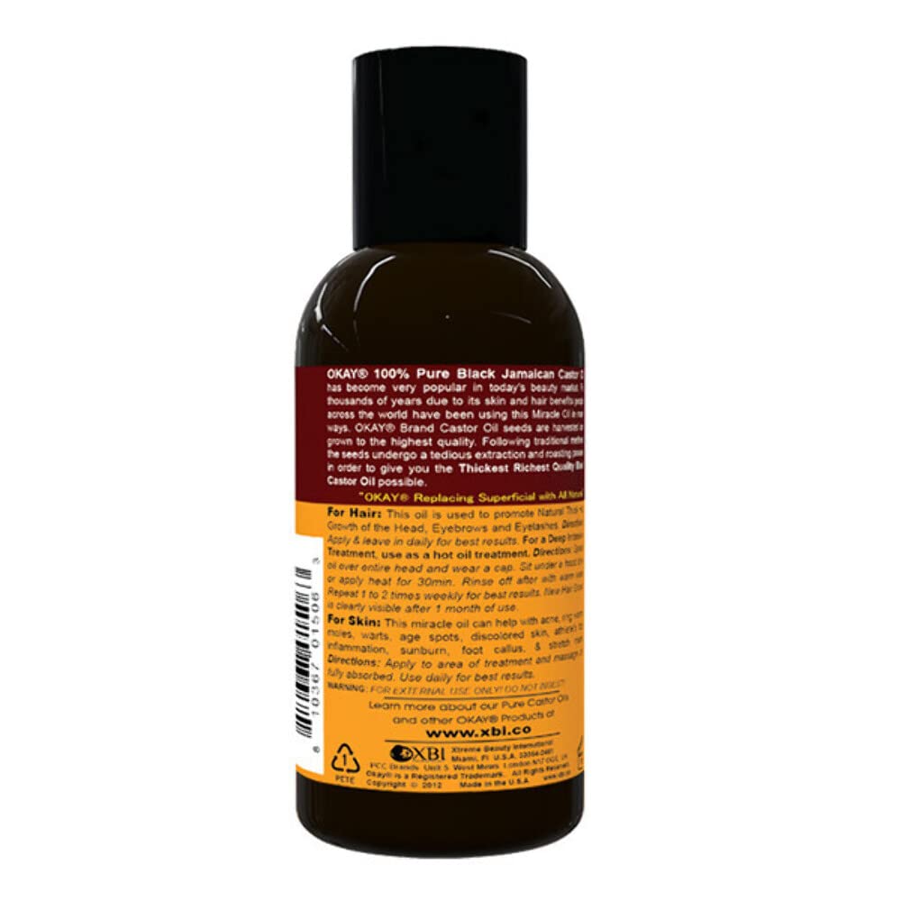OKAY BLACK JAMAICAN CASTOR OIL 4oz