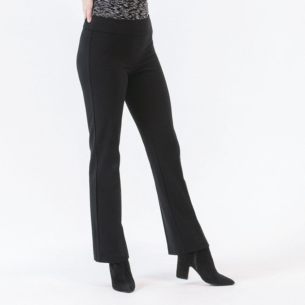 Thalian Women's Grace Ponte Pull-on Straight Leg with Front Crease Mid-Rise Pant - Image 3