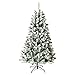 Produktbild KENSWINO künstlich weiß 225cm, Weihnachtsbaum künstlich Schnee, 225 cm (7,5 Fuß) Dichter weißer Beflocken fallender Schnee Weihnachtsdekoration Baum, mit ca.1200 Spitzen