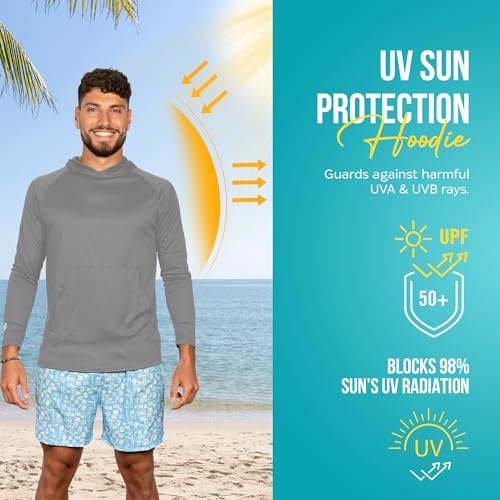 Banana Boat Men's Rash Guard Long Sleeve tee Shirt Hoodie for Men2