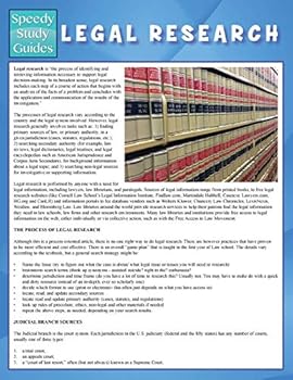 Paperback Legal Research (Speedy Study Guide) Book