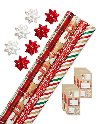 American Greetings Christmas Wrapping Paper Set,...