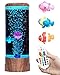 Produktbild Fantasy Quallen Lavalampe, ONXE Mini-Fisch Stimmungs Lampe mit Fernbedienung 17 Farbe Jellyfish Lampe LED Desktop Runde Lavalampe Nachtlicht Aquarium für Zuhause Büro Dekoration Geschenke für Kinder