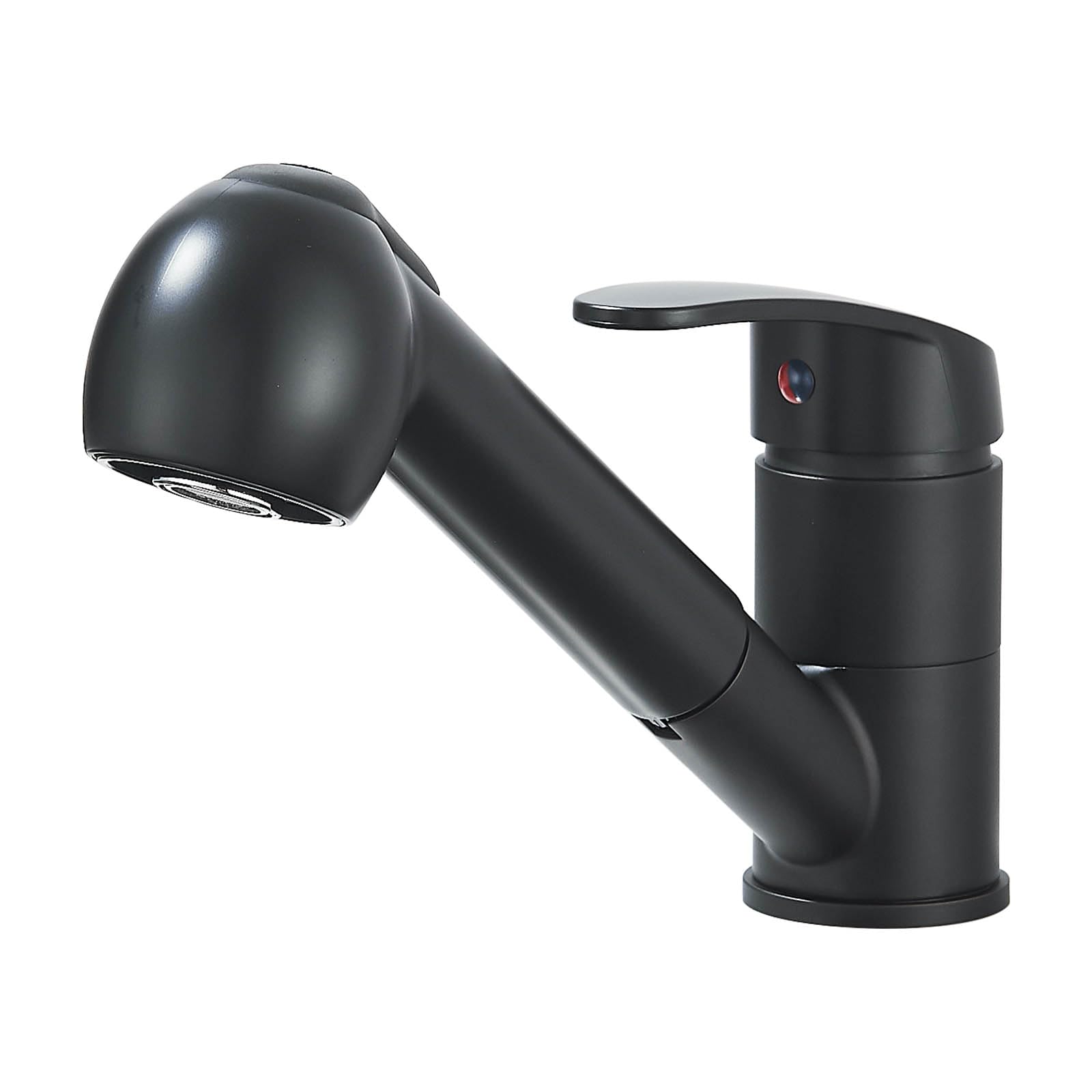 Robinet Cuisine Noir,Mitigeur Cuisine avec Douchette Monocommande,Robinet Pivotant À 360° pour 1 Trou,2 Modes de Pulvérisation
