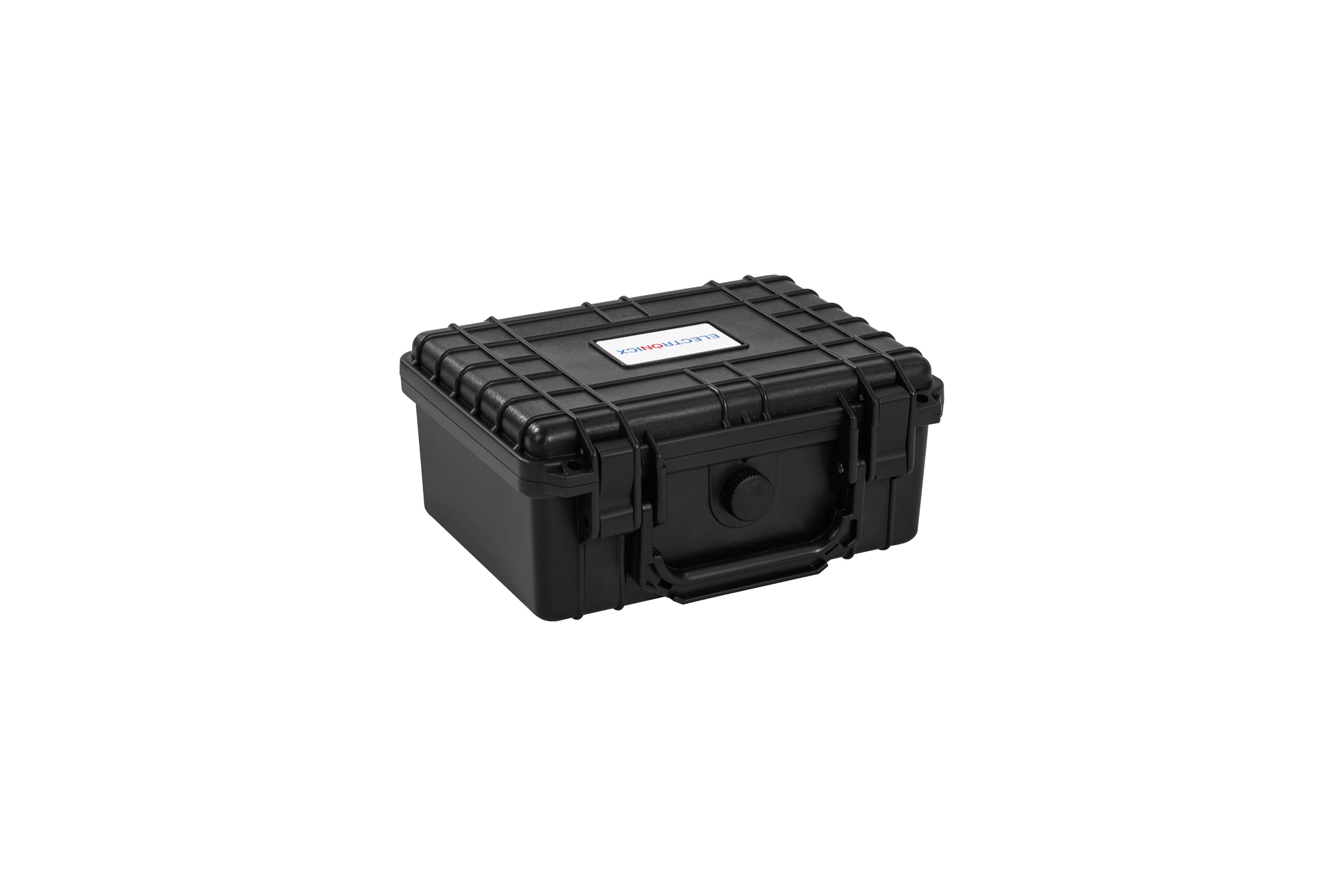 Electronicx Hartschalen-Kamerakoffer mit Schaumstoff – Stoßfester Schutzkoffer IP55 spritzwassergeschützt & verschließbar – Für DSLR, Objektive, Drohnen, Werkzeug & Waffen – 23×19×11 cm Schwarz