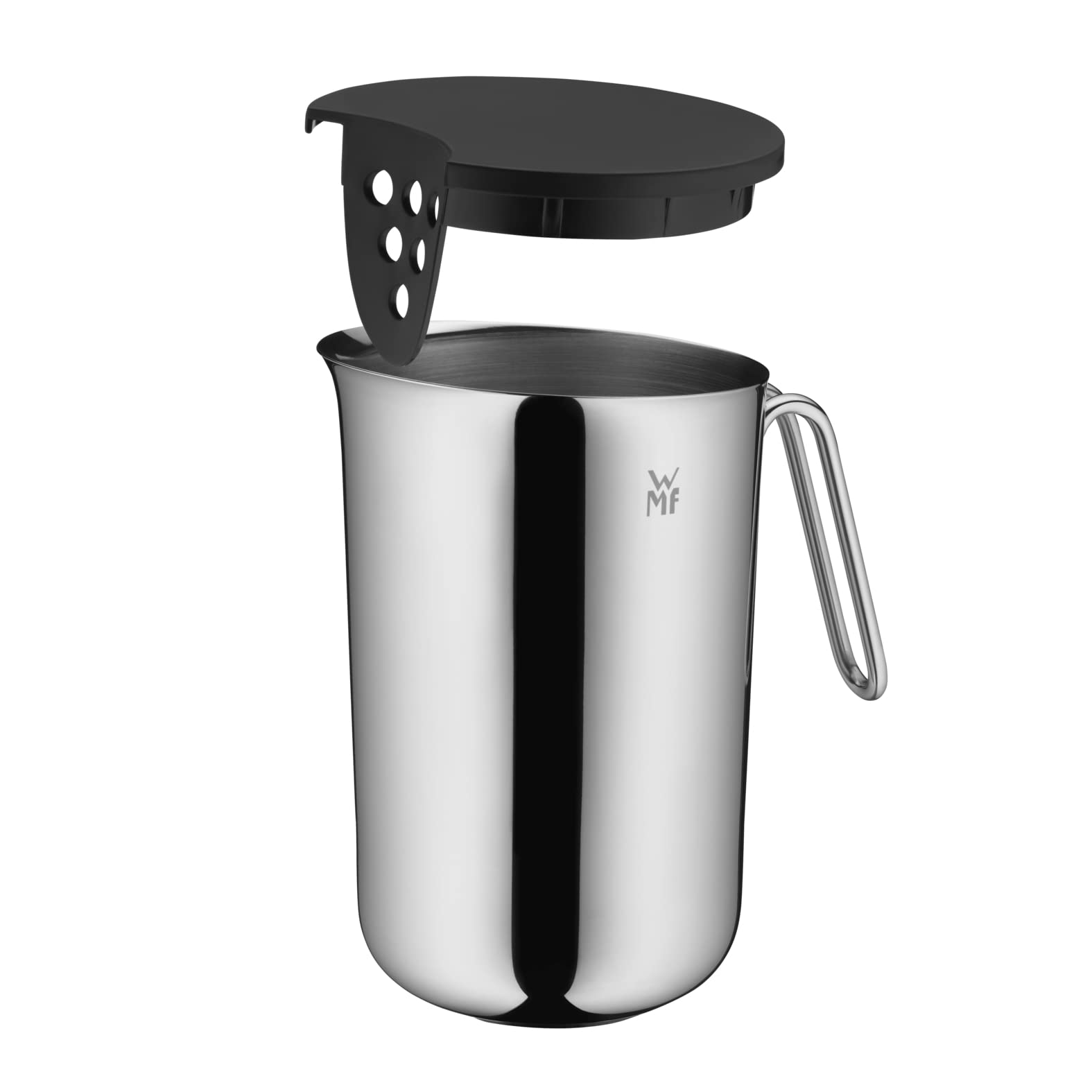 WMF Function Bowls bol mélangeur 1,5 l, bol mélangeur avec poignée, acier inoxydable Cromargan poli, verre doseur en acier inoxydable, détartrage interne, passe au lave-vaisselle