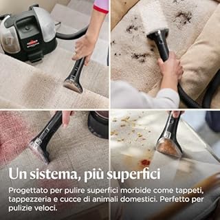 BISSELL SpotClean Mini Lavatappeti con Cavo, Lava Tappezzeria Portatile, Perfetto per Pulizie Veloci, Compatto e Leggero, Rimuovi Macchie da Auto, Barca, Divani, Materassi e Altro Ancora, 41491