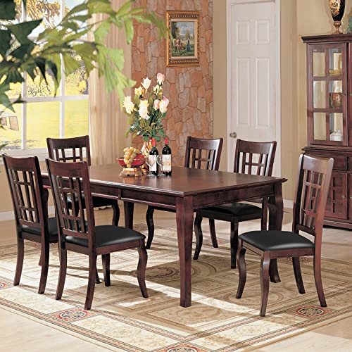 Image of YISUN Chair Seat Covers Set of 6, Pu Leather Waterproof Dining Room Chair Covers, Stretch Chair Cover for Dining Room Chair Protector Slipcover for Kitchen, Hotel (Pu Black, 6)