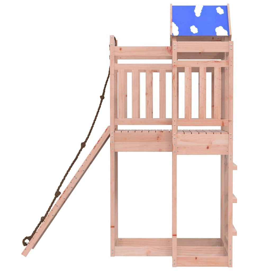 Torre da gioco in legno massiccio Douglas con piattaforma da 118 cm, rampa