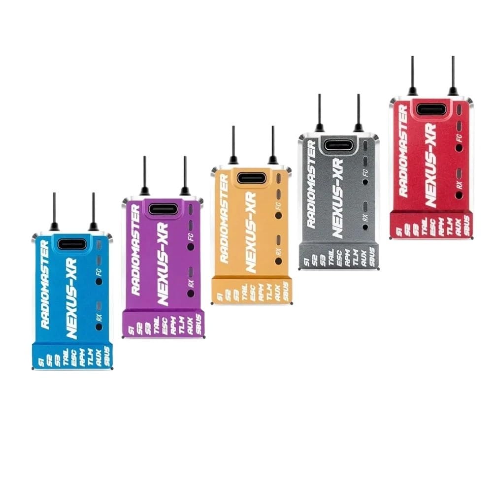 Do Radiomaster do Nexus-XR Dual ELRS RX Flight Controller – ICM42688P żyroskop do helikoptera FPV RC i sztywnych skrzydeł (fioletowy)