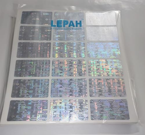 Image of LEPAH Hologram Sticker Secure Genuine, 180 Pcs, 25mmx50mm | VOID Tamper Evident
