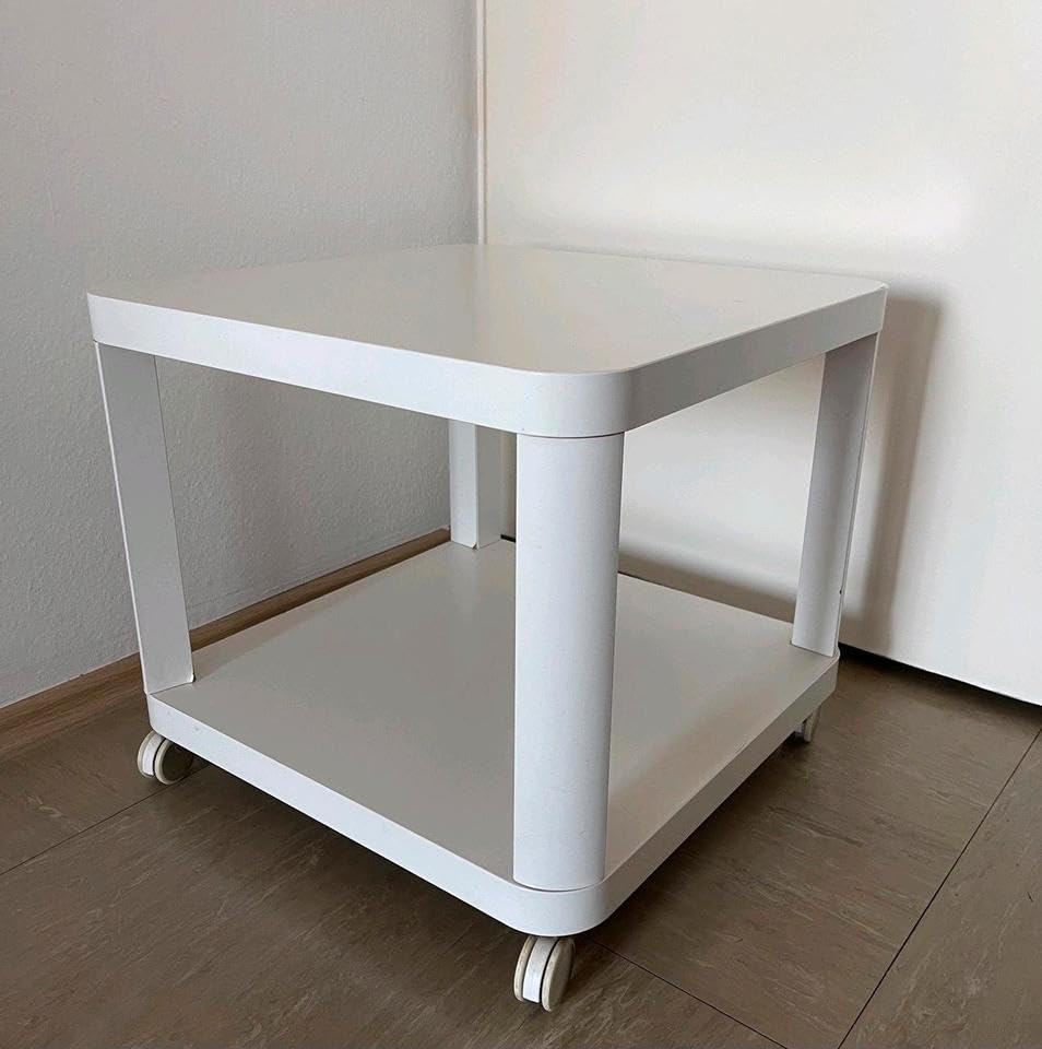 IKEA Tingby 202.959.30 Beistelltisch auf Rollen, Weiß, Größe...