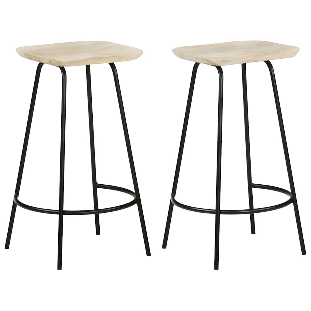 Tabourets de bar stables en bois de manguier massif pour en finir avec les chaises de cuisine bancales