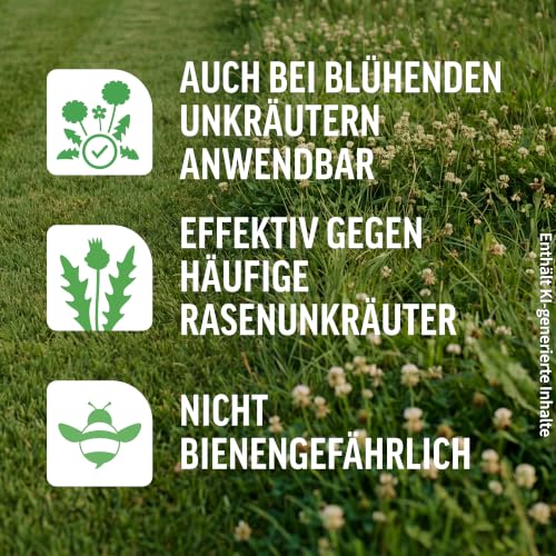 Foto von Roundup Rasen Unkrautfrei Rasendünger 9kg 450m² 2in1 100 Tage Granulat