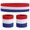 ONUPGO Sweatband Set Sports Headband Wristband Set Sweatbands Terry Cloth Wristband Wrist Sweatband Headbands Moisture Wicking Sweat Absorbing Head Band