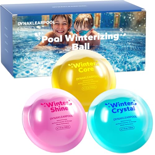 Dynaklearpool 3-in-1 Pool Winterizing Kit Pre-Measured Winter Closing Balls for Above Ground & Inground Pools | Spring Opening Made Easy | Treats Up to 30 000 Gallons