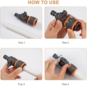 SagaSave Lot De 2 Vannes D'arrêt à Double Cannelure, Connecteurs De