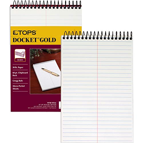 Tops Docket Gold Steno Book, 6