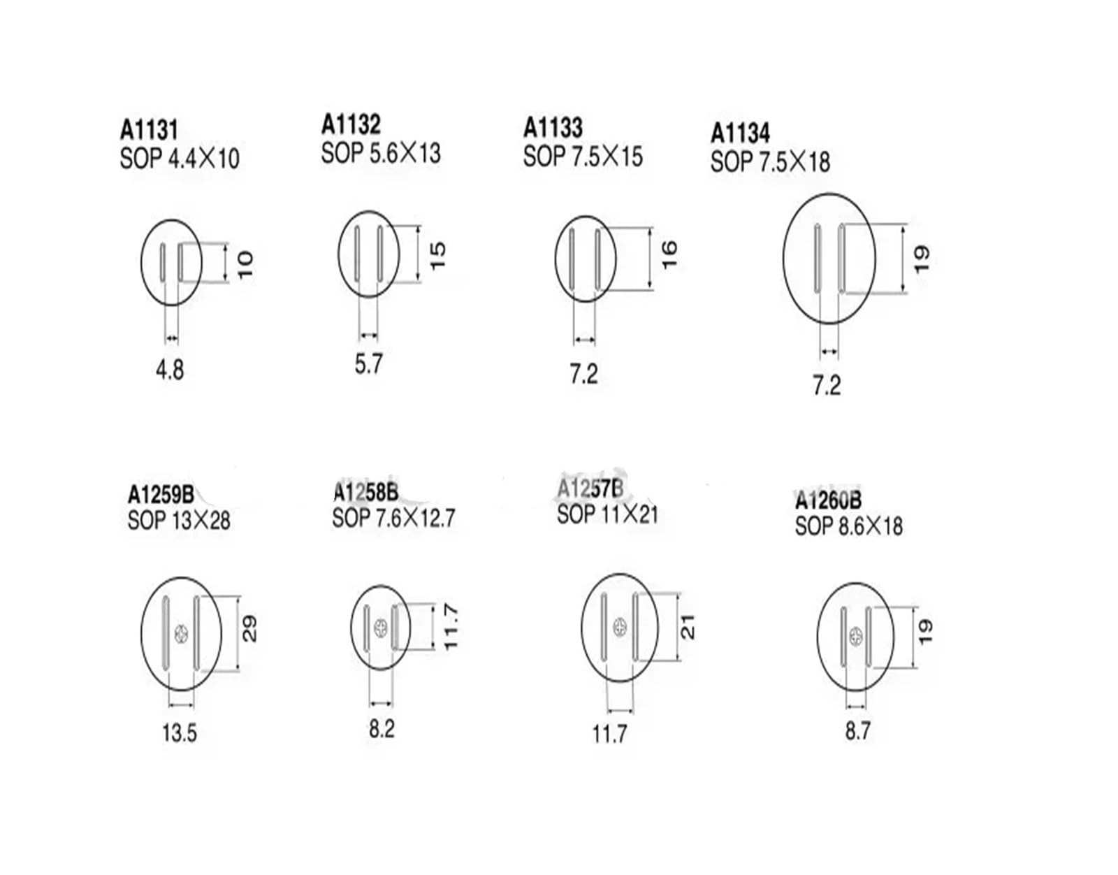 Boquilla BGA A1131B/A1132B/A1133B/A1134B/1257/1258/1129, punta de pistola caliente for soldadura estaciones retrabajo aire 850/852(A1131-1134 4pcs)